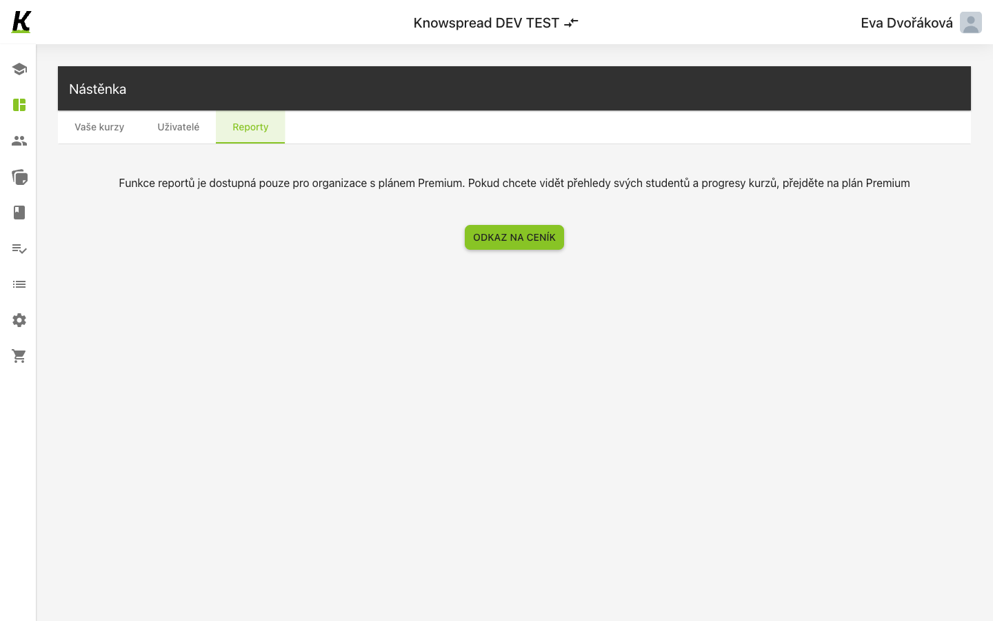 Admin dashboard
